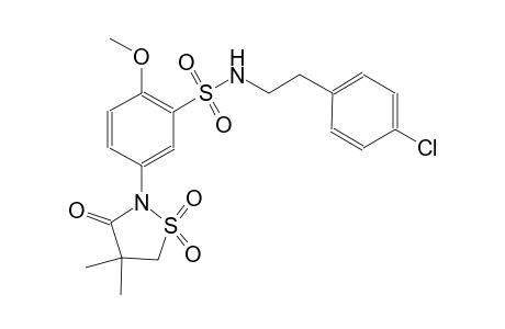 benzenesulfonamide, N-[2-(4-chlorophenyl)ethyl]-5-(4,4-dimethyl-1,1-dioxido-3-oxo-2-isothiazolidinyl)-2-methoxy-