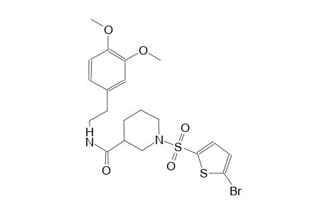 1-[(5-bromo-2-thienyl)sulfonyl]-N-[2-(3,4-dimethoxyphenyl)ethyl]-3-piperidinecarboxamide