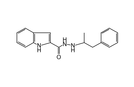 INDOLE-2-CARBOXYLIC ACID, 2-/A-METHYLPHENETHYL/HYDRAZIDE