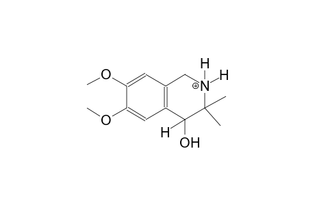 4-hydroxy-6,7-dimethoxy-3,3-dimethyl-1,2,3,4-tetrahydroisoquinolinium