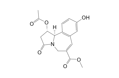 1-.alpha.-Acetoxy-5-carbomethoxy-1,2,4,10b.alpha.-tetrahydro-8-hydroxy-3a-azabenzo[e]azulen-3-one