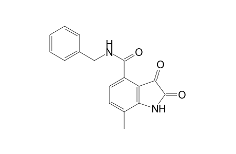 N-benzyl-2,3-dioxo-7-methyl-4-indolinecarboxaldehyde