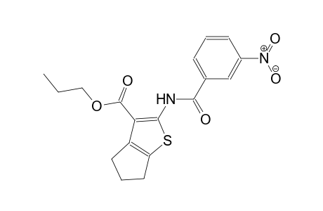 propyl 2-[(3-nitrobenzoyl)amino]-5,6-dihydro-4H-cyclopenta[b]thiophene-3-carboxylate
