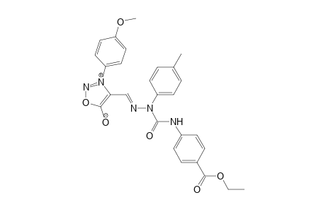3-(4-Methoxyphenyl)sydnon-4-ylaldehyde 4-(4-ethoxycarbonylphenyl)-2-(4-methylphenyl)semicarbazone