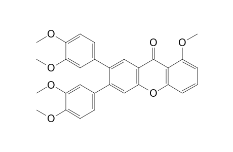6,7-Bis(3,4-dimethoxyphenyl)-1-methoxy-9H-xanthen-9-one