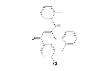 2-Propen-1-one, 1-(4-chlorophenyl)-3,3-bis[(2-methylphenyl)amino]-