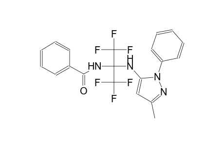 N-[2,2,2-trifluoro-1-[(3-methyl-1-phenyl-1H-pyrazol-5-yl)amino]-1-(trifluoromethyl)ethyl]benzamide