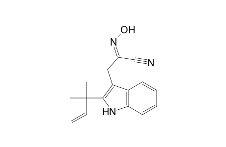 1H-Indole-3-propanenitrile, 2-(1,1-dimethyl-2-propenyl)-.alpha.-(hydroxyimino)-
