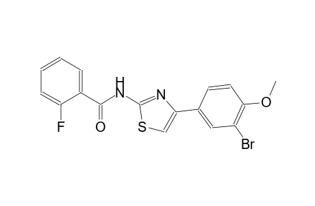 N-[4-(3-bromo-4-methoxyphenyl)-1,3-thiazol-2-yl]-2-fluorobenzamide