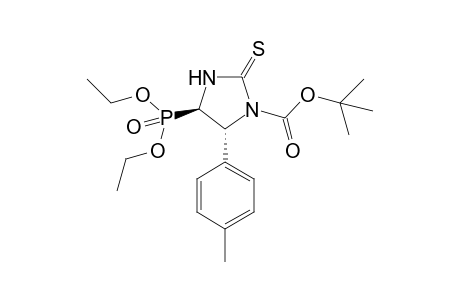 trans-tert-butyl 4-(diethoxyphosphoryl)-2-thioxo-5-p-tolylimidazolidine-1-carboxylate