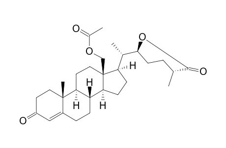 Cholest-4-en-26-oic acid, 18-(acetyloxy)-22-hydroxy-3-oxo-, .delta.-lactone, (22R,25S)-