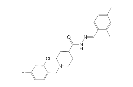 1-(2-chloro-4-fluorobenzyl)-N'-[(E)-mesitylmethylidene]-4-piperidinecarbohydrazide