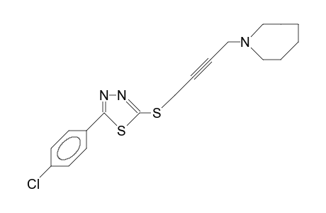 2-(4-Chloro-phenyl)-5-(4-[1'-perhydro-azepinyl]-2-butynylthio)-1,3,4-thiadiazole