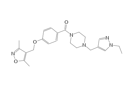 piperazine, 1-[4-[(3,5-dimethyl-4-isoxazolyl)methoxy]benzoyl]-4-[(1-ethyl-1H-pyrazol-4-yl)methyl]-