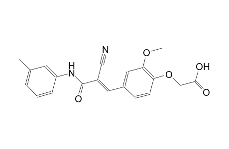 {4-[(1E)-2-cyano-3-oxo-3-(3-toluidino)-1-propenyl]-2-methoxyphenoxy}acetic acid