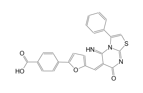 4-{5-[(E)-(5-imino-7-oxo-3-phenyl-5H-[1,3]thiazolo[3,2-a]pyrimidin-6(7H)-ylidene)methyl]-2-furyl}benzoic acid