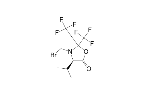 (4S)-2,2-BIS-(TRIFLUOROMETHYL)-3-BROMOMETHYL-4-(PROP-2-YL)-1,3-OXAZOLIDIN-5-ONE