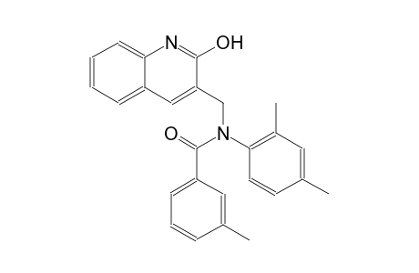 N-(2,4-dimethylphenyl)-N-[(2-hydroxy-3-quinolinyl)methyl]-3-methylbenzamide
