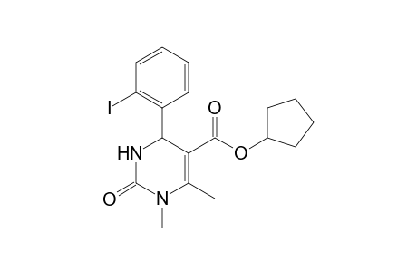 Cyclopentyl 4-(2-iodophenyl)-1,6-dimethyl-2-oxo-1,2,3,4-tetrahydro-5-pyrimidinecarboxylate