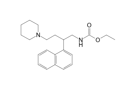 N-[2-(1-naphthyl)-4-piperidinobutyl]carbamic acid, ethyl ester