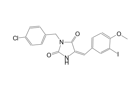 (5E)-3-(4-chlorobenzyl)-5-(3-iodo-4-methoxybenzylidene)-2,4-imidazolidinedione