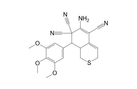 6-Amino-8-(3,4,5-trimethoxyphenyl)-8,8a-dihydro-1H-isothiochromene-5,7,7(3H)-tricarbonitrile
