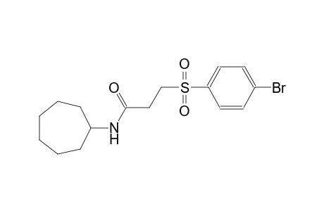 propanamide, 3-[(4-bromophenyl)sulfonyl]-N-cycloheptyl-
