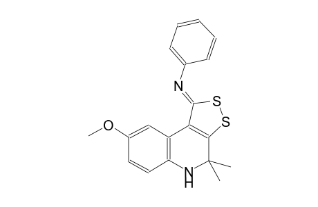 N-[(1Z)-8-methoxy-4,4-dimethyl-4,5-dihydro-1H-[1,2]dithiolo[3,4-c]quinolin-1-ylidene]aniline