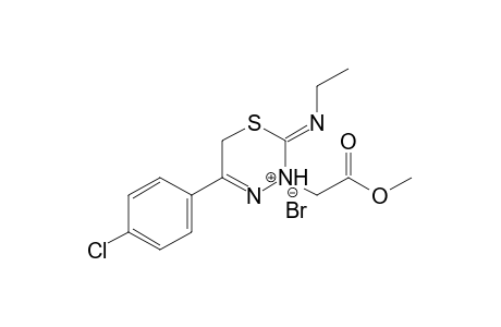 3-Methoxycarbonylmethyl-5-(4-chlorophenyl)-2-ethylimino-3,6-dihydro-2H-1,3,4-thiadiazinium bromide