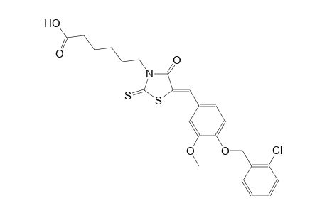 3-thiazolidinehexanoic acid, 5-[[4-[(2-chlorophenyl)methoxy]-3-methoxyphenyl]methylene]-4-oxo-2-thioxo-, (5Z)-