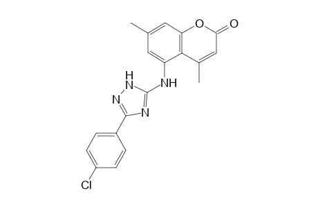 5-(3-(4-Chlorophenyl)-1H-1,2,4-triazol-5-ylamino)-4,7-dimethyl-2H-chromen-2-one