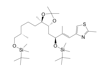 4-[(S,E)-3-(ter-Butyldimethylsiloxy)-4-{(4R,5R)-5-[(S)-5-(tert-butyldimethylsiloxy)-4-methylpentyl]-2,2,5-trimethyl-1,3-dioxolan-4-yl}-2-methylbut-1-enyl]-2-methylthiazole