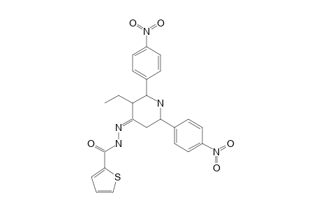3-ETHYL-2,6-BIS-(PARA-NITROPHENYL)-PIPERIDIN-4-ONE-2-THIENOYL-HYDRAZONE