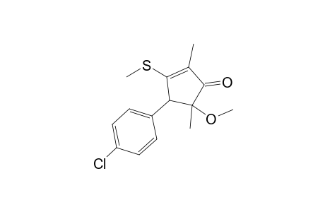 2,5-Dimethyl-5-methoxy-3-methylthio-4-(4-chlorophenyl)-2-cyclopentene-1-one