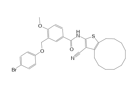 3-[(4-bromophenoxy)methyl]-N-(3-cyano-4,5,6,7,8,9,10,11,12,13-decahydrocyclododeca[b]thien-2-yl)-4-methoxybenzamide