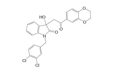 2H-Indol-2-one, 1-[(3,4-dichlorophenyl)methyl]-3-[2-(2,3-dihydro-1,4-benzodioxin-6-yl)-2-oxoethyl]-1,3-dihydro-3-hydroxy-