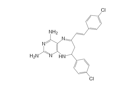 6,8-Diamino-2,3-dihydro-2-(4'-chlorophenyl)-4-(4'-chlorostyryl)-1H-pyrimido[4,5-b]diazepine