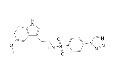 benzenesulfonamide, N-[2-(5-methoxy-1H-indol-3-yl)ethyl]-4-(1H-tetrazol-1-yl)-
