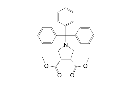 3,4-Pyrrolidinedicarboxylic acid, 1-(triphenylmethyl)-, dimethyl ester, cis-