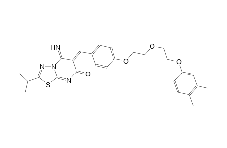 7H-[1,3,4]thiadiazolo[3,2-a]pyrimidin-7-one, 6-[[4-[2-[2-(3,4-dimethylphenoxy)ethoxy]ethoxy]phenyl]methylene]-5,6-dihydro-5-imino-2-(1-