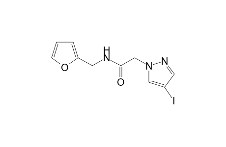 1H-Pyrazole-1-acetamide, N-(2-furanylmethyl)-4-iodo-