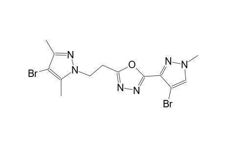 2-[2-(4-bromo-3,5-dimethyl-1H-pyrazol-1-yl)ethyl]-5-(4-bromo-1-methyl-1H-pyrazol-3-yl)-1,3,4-oxadiazole