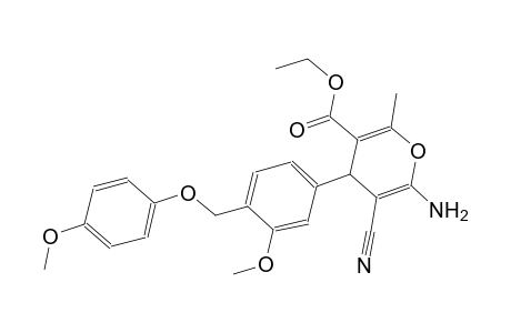 ethyl 6-amino-5-cyano-4-{3-methoxy-4-[(4-methoxyphenoxy)methyl]phenyl}-2-methyl-4H-pyran-3-carboxylate