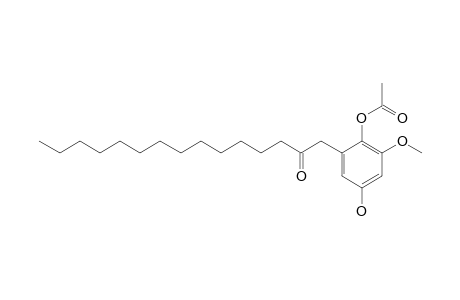 1-ACETOXY-6-(2'-KETOPENTADECYL)-2-METHOXY-4-HYDROXYBENZENE