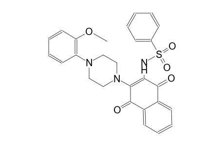 N-{3-[4-(2-methoxyphenyl)-1-piperazinyl]-1,4-dioxo-1,4-dihydro-2-naphthalenyl}benzenesulfonamide