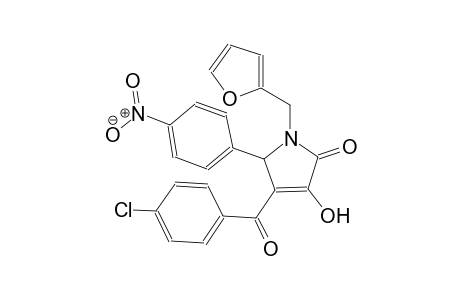 4-(4-chlorobenzoyl)-1-(2-furylmethyl)-3-hydroxy-5-(4-nitrophenyl)-1,5-dihydro-2H-pyrrol-2-one