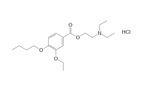 4-butoxy-3-ethoxybenzoic acid, diethylaminoethyl ester, hydrochloride