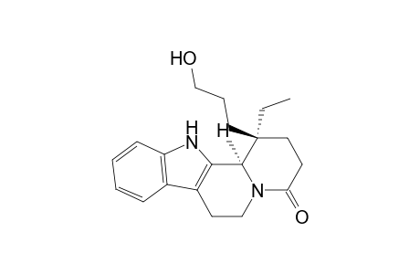 Indolo[2,3-a]quinolizin-4(1H)-one, 1-ethyl-2,3,6,7,12,12b-hexahydro-1-(3-hydroxypropyl)-, trans-(.+-.)-