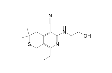8-Ethyl-6-(2-hydroxy-ethylamino)-3,3-dimethyl-3,4-dihydro-1H-thiopyrano[3,4-c]pyridine-5-carbonitrile