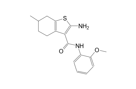 2-amino-N-(2-methoxyphenyl)-6-methyl-4,5,6,7-tetrahydro-1-benzothiophene-3-carboxamide